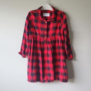 Old Navy Girls Buffalo Plaid Dress Red/Black Size: 4T